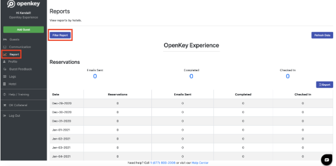 Can I export my hotel's mobile key usage reports? – OpenKey