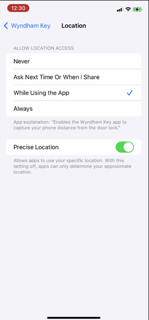 ***Permissions for Mobile Keys*** – OpenKey